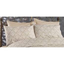 Μαξιλαροθήκη Οφηλία 275 Beige DimCol 50Χ70 50x70cm Βαμβάκι-Πολυέστερ