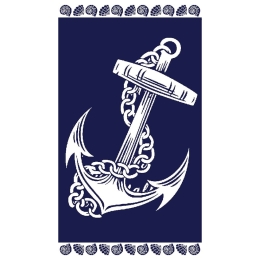 Πετσέτα Θαλάσσης 33 Navy DimCol Θαλάσσης 90x170cm 100% Βαμβάκι