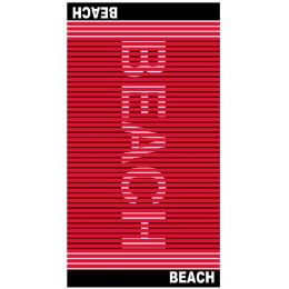 Πετσέτα Θαλάσσης 73 Red-Black DimCol Θαλάσσης 90x170cm 100% Βαμβάκι