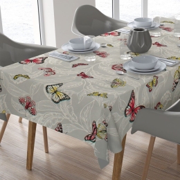 Τραπεζομάντηλο Αλέκιαστο Butterfly 451 Grey DimCol 140X180 140x180cm Βαμβάκι-Πολυέστερ