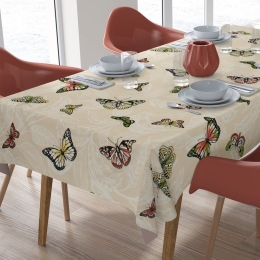 Τραπεζομάντηλο Αλέκιαστο Butterfly 452 Ecru DimCol 140X180 140x180cm Βαμβάκι-Πολυέστερ