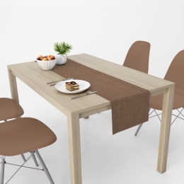Τραβέρσα Αλέκιαστη Panama Brown DimCol 40Χ180 40x180cm Βαμβάκι-Πολυέστερ