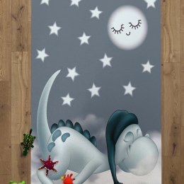 Χαλί Παιδικό Dinosaur 287 Grey DimCol 135X200cm