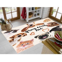 Χαλάκι Κουζίνας Pets 265 Multi DimCol 67X150cm Πολυέστερ