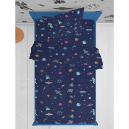 Μαξιλαροθήκη Παιδική Space 189 Blue DimCol 50Χ70 50x70cm 100% Βαμβάκι