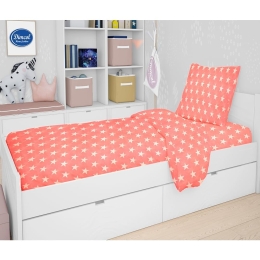 Μαξιλαροθήκη Παιδική Star 34 Coral DimCol 50Χ70 50x70cm 100% Βαμβάκι