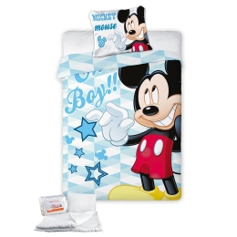 Πάπλωμα Βρεφικό Με Παπλωματοθήκη (Σετ 4τμχ) Disney Mickey 582 Multi DimCol 100x135cm 100% Βαμβάκι