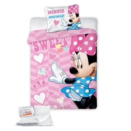 Πάπλωμα Βρεφικό Με Παπλωματοθήκη (Σετ 4τμχ) Disney Minnie 581 Multi DimCol 100x135cm 100% Βαμβάκι