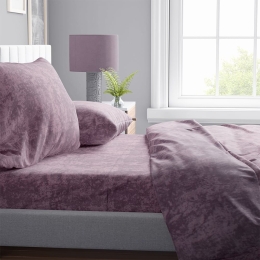 Σεντόνια Shadow 19 (Σετ 4τμχ) Dark Lila DimCol Υπέρδιπλo 220x240cm Βαμβάκι-Πολυέστερ