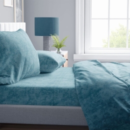 Σεντόνια Shadow 20 (Σετ 4τμχ) Turquoise DimCol Υπέρδιπλo 220x240cm Βαμβάκι-Πολυέστερ