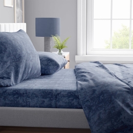 Σεντόνια Shadow 15 (Σετ 4τμχ) Dark Blue DimCol Υπέρδιπλo 240x270cm Βαμβάκι-Πολυέστερ