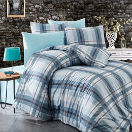 Σεντόνια Εκάβη 421 (Σετ 4τμχ) Sky Blue DimCol Υπέρδιπλo 240x270cm Βαμβάκι-Πολυέστερ