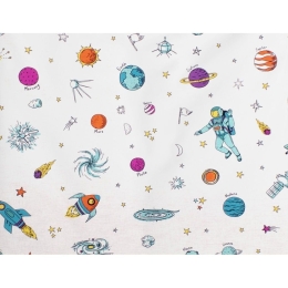 Πάνα Χασές Space 188 White-Multi DimCol 100% Βαμβάκι