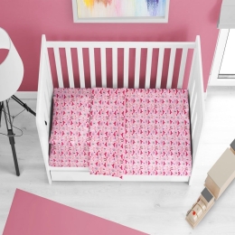 Παπλωματοθήκη Βρεφική Fox 525 Pink DimCol 120x160cm 100% Βαμβάκι