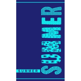 Πετσέτα Θαλάσσης Βελουτέ 201 Blue DimCol Θαλάσσης 87x165cm 100% Βαμβάκι