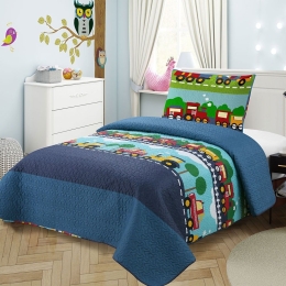 Κουβερλί Παιδικό (Σετ 2τμχ) 417 Multi DimCol Μονό 160x220cm Microfiber