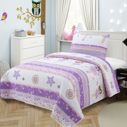 Κουβερλί Παιδικό (Σετ 2τμχ) 421 Purple DimCol Μονό 160x220cm Microfiber