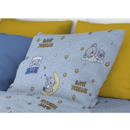 Μαξιλαροθήκη Παιδική Sweet Dreams 551 Sky Blue DimCol 35X45 100% Βαμβάκι