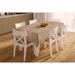 Τραπεζομάντηλο Panama Shadow Με Τραβέρσα (Σετ 2τμχ) Brown DimCol 140X220 140x220cm Βαμβάκι-Πολυέστερ