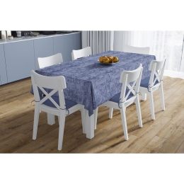 Τραπεζομάντηλο Panama Shadow Με Τραβέρσα (Σετ 2τμχ) Dark Blue DimCol 140Χ140 140x140cm Βαμβάκι-Πολυέστερ