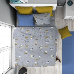 Πάπλωμα Παιδικό Sweet Dreams 552 Grey DimCol Μονό 160x240cm 100% Βαμβάκι