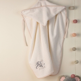 Κάπα Βρεφική Με Κέντημα Dreaming Elephant 168 White DimCol