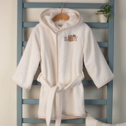 Μπουρνούζι Βρεφικό Με Κέντημα Baby Bear 163 White DimCol