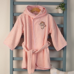 Μπουρνούζι Βρεφικό Με Κέντημα Little Angel 141 Pink DimCol