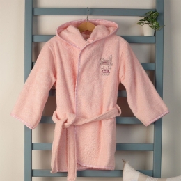 Μπουρνούζι Βρεφικό Με Κέντημα Rabbit Girl 146 Pink DimCol