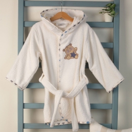 Μπουρνούζι Βρεφικό Με Κέντημα Star Bear 152 White DimCol