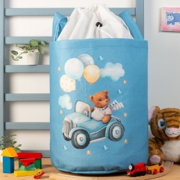 Καλάθι Αποθήκευσης Παιδικό Cute Driver 58 50X30X45cm Blue DimCol Πολυέστερ