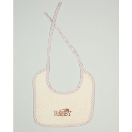 Σαλιάρα Με Κέντημα Baby Bear 164 Ecru DimCol 25x25cm 100% Βαμβάκι