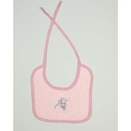 Σαλιάρα Με Κέντημα Dreaming Elephant 167 Pink DimCol 25x25cm 100% Βαμβάκι