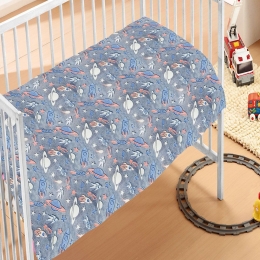 Κουβέρτα Βρεφική Galaxy Fleece Φωσφοριζέ Multi DimCol Κούνιας 110x140cm Πολυέστερ