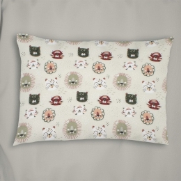 Μαξιλαροθήκη Παιδική Big Cats 27 Light Olive DimCol 35X45 100% Βαμβακερή Φανέλα