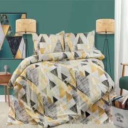 Μαξιλαροθήκη Geometrical 333 Beige DimCol 50Χ70 100% Βαμβακερή Φανέλα