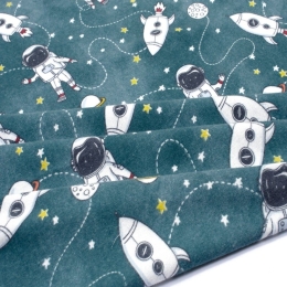 Πάνα Φανελένια Galaxy Travel 91 Petrol DimCol 80x80cm 100% Cotton Flannel