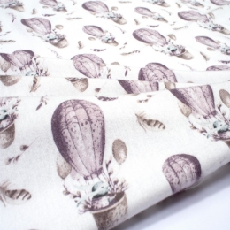Πάνα Φανελένια Hot Air Balloon 78 Lilac DimCol 80x80cm 100% Βαμβακερή Φανέλα
