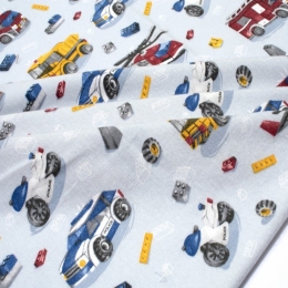 Πάνα Φανελένια Toys 46 Sky Blue DimCol 80x80cm 100% Βαμβακερή Φανέλα