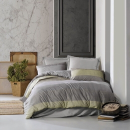 Παπλωματοθήκη Νεφέλη 343 Olive DimCol Υπέρδιπλο 220x240cm Βαμβάκι-Πολυέστερ