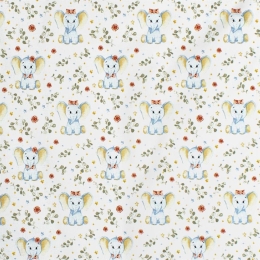 Πάνα Χασέ Elephant 175 White-Blue DimCol 80x80cm 100% Βαμβάκι