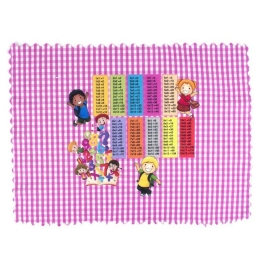Σουπλά Παιδικό Multiplication Table 27 Lila DimCol 35x50cm Πολυέστερ