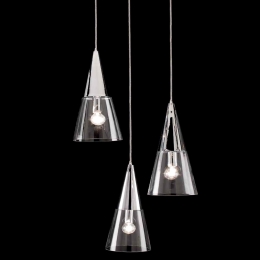 Φωτιστικό Οροφής Trento/3L SO Silver Ondaluce Μέταλλο,Γυαλί