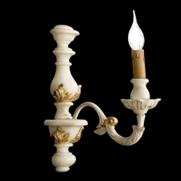 Φωτιστικό Τοίχου AP Agata/1-Avorio Ivory Ondaluce Ξύλο
