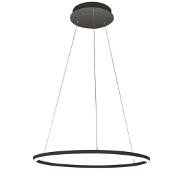 Φωτιστικό Οροφής 3508-42-101 60W Led Natural White Φ100cm 200cm Black Fabas Luce Μέταλλο, Μεθακρυλικό