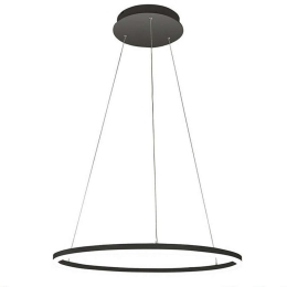 Φωτιστικό Οροφής 3508-46-101 60W Led Warm White Φ100cm 200cm Black Fabas Luce Μέταλλο, Μεθακρυλικό