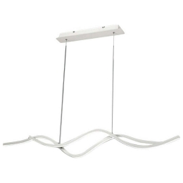Φωτιστικό Οροφής - Ράγα Sinuo 3666-45-102 36W Led 112x200cm White Fabas Luce Μέταλλο, Μεθακρυλικό