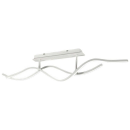 Φωτιστικό Οροφής - Πλαφονιέρα Sinuo 3666-65-102 36W Led 112x25cm White Fabas Luce Μέταλλο, Μεθακρυλικό