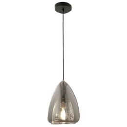 Φωτιστικό Οροφής Britton 3673-40-126 1x40W E27 Φ22cm 200cm Fume Fabas Luce Μέταλλο,Γυαλί