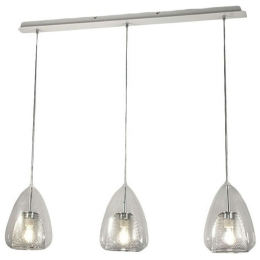 Φωτιστικό Οροφής - Ράγα Britton 3673-48-241 3x40W E27 112x200cm Clear Fabas Luce Μέταλλο,Γυαλί